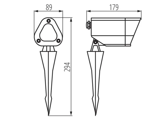 Premium Aluminium Erdspießleuchte VORA SP 20 GR GU10 IP54