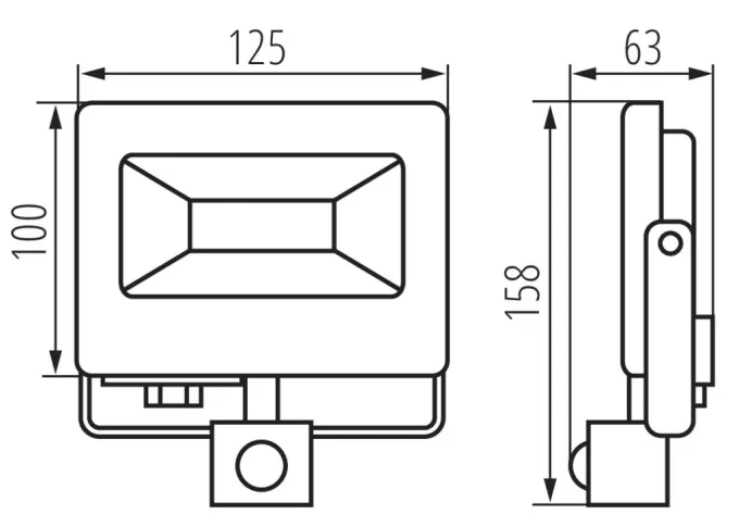 Kanlux ANTEM LED Fluter 20W-NW-SE B SMD Außenstrahler Bewegungsmelder 33206