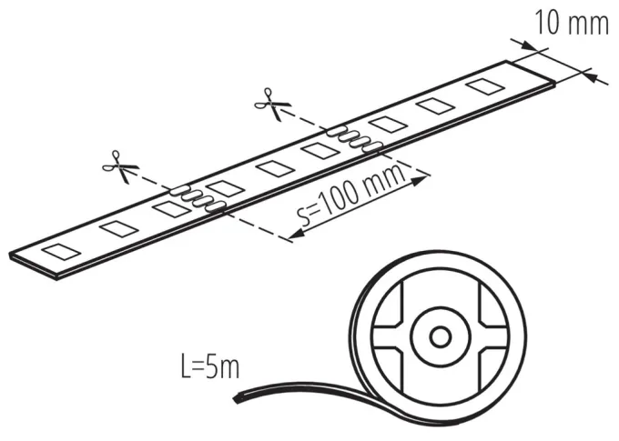 Kanlux LED-Streifen LEDS-B RGB 7,2W - 5 Meter Rolle - Innen- und Außenbereich IP65 12V