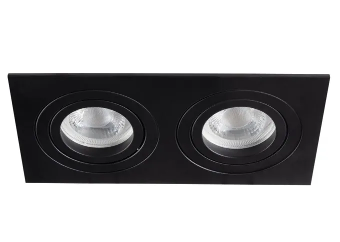 Kanlux Deckenleuchte SEIDY CT-DTL250-B/M Einbau schwenkbar schwarz matt eckig doppel