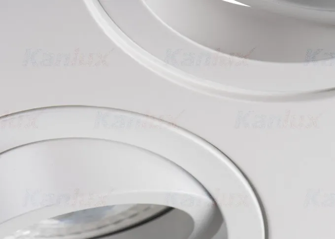 Kanlux Deckenleuchte SEIDY CT-DTL250-W/M Einbau schwenkbar weiß matt eckig doppel