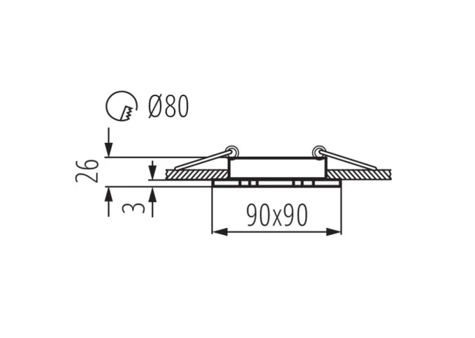 Kanlux Deckenleuchte SEIDY CT-DTL50-W/M Einbau schwenkbar weiß matt eckig