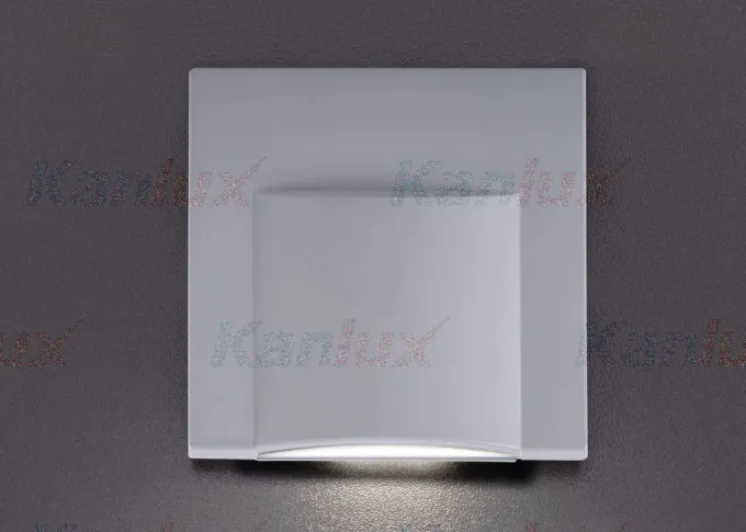 Kanlux LED-Wandeinbauleuchte Treppenleuchte ERINUS grau eckig