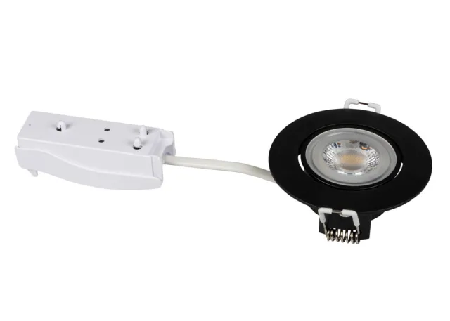Kanlux Downlight FIZU LED 4,8W Rahmen schwarz schwenkbar warmweiss