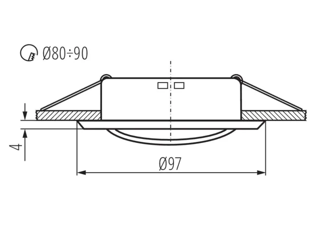 Kanlux Einbau Downlight ARGUS II CT-2115-C chrom rund