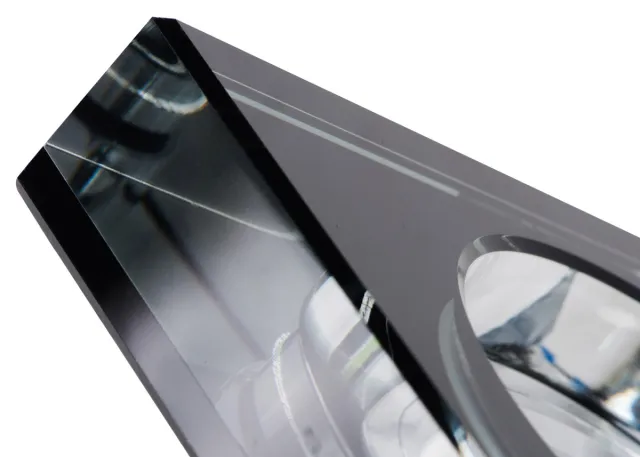 Kanlux Premium Einbaurahmen schwarzes Kristallglas - Eckig - Schnellspannkopf - tief Morta B