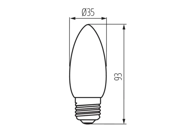 Kanlux E27 LED Leuchtmittel XLED C35E27 6W-WW-M Milchglas warmweiss