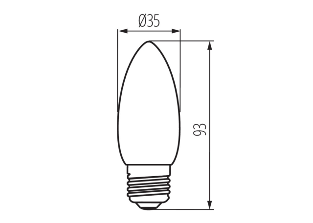 Kanlux E27 LED Leuchtmittel XLED C35E27 6W-NW-M Milchglas neutralweiss
