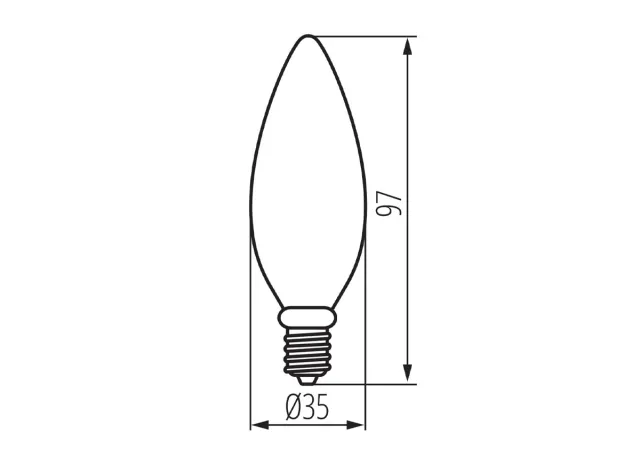 KANLUX Filament LED-Leuchtmittel XLED C35 E14 7 Watt warmweiss