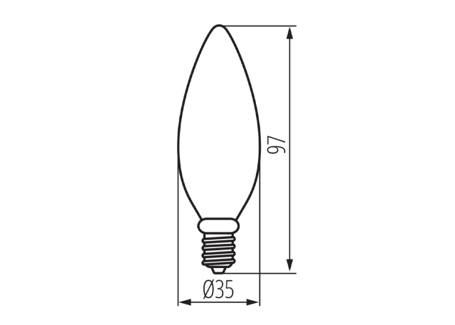 KANLUX Filament LED-Leuchtmittel XLED C35 E14 7 Watt neutralweiss