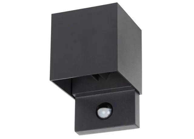 Kanlux Aluminium UP/Down REKA 7W IP54 graphit eckig Bewegungsmelder