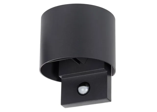 Kanlux Aluminium UP/Down REKA 7W IP54 graphit halbrund Bewegungsmelder