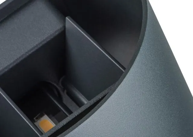 Kanlux Aluminium UP/Down REKA 7W IP54 anthrazit eckig Abstrahlwinkel einstellbar