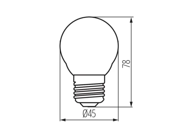 Kanlux Extreme E27 LED Leuchtmittel XLED EX G45E27 3,8W-WW warmweiss
