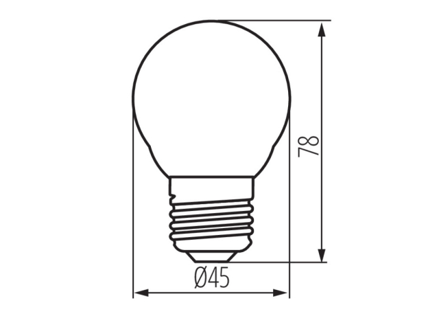 Kanlux E27 LED Leuchtmittel XLED G45M 6W-NW-M neutralweiss