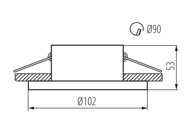 Kanlux Design Einbau Downlight IMINES DSO-W Weiß