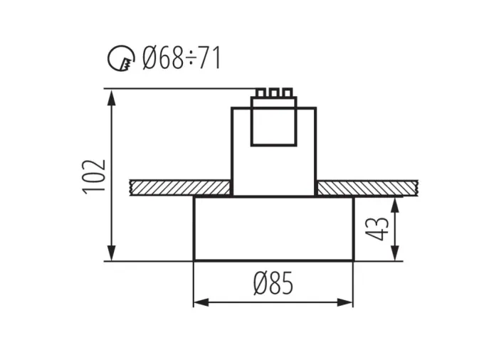 KANLUX Einbaudownlight MINI RITI GU10 weiss/weiss