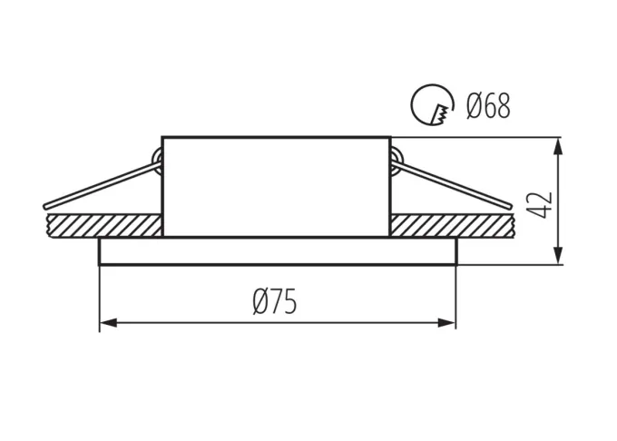 Kanlux Design Einbau Downlight SIMEN DSO W/G Weiß Gold