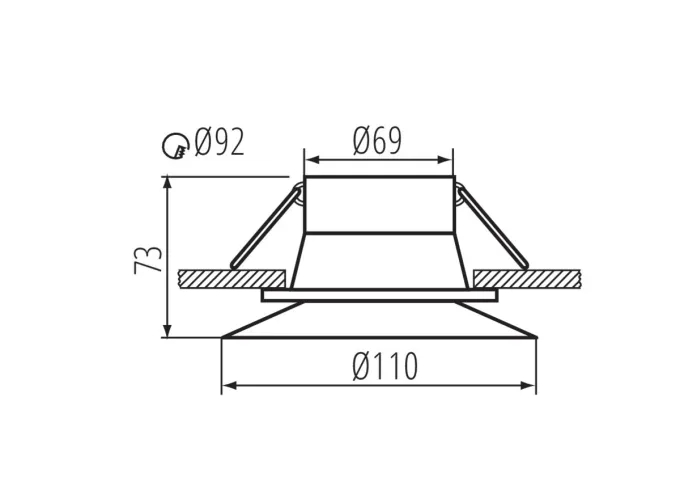 Kanlux Einbaustrahler AJAS DSO weiss rund doppelter Lichtaustritt