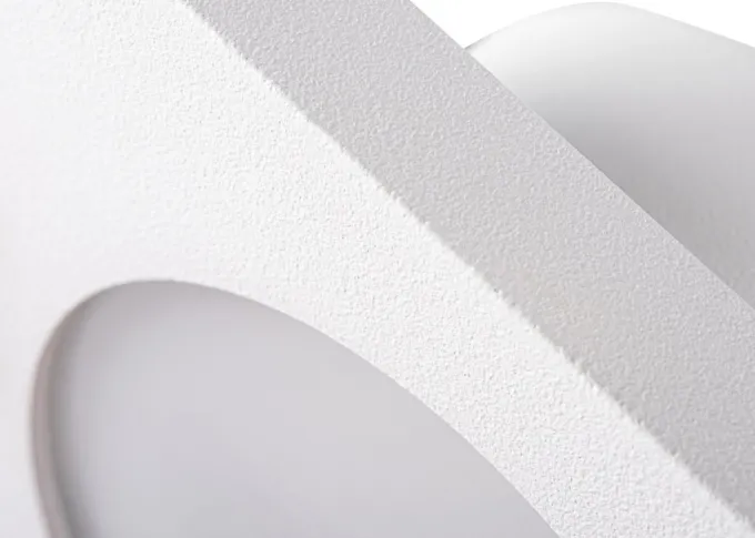 Kanlux Einbaustrahler FLINI weiss matt eckig für Feuchträume IP44, mattes Frontglas