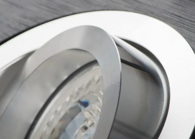 Kanlux Einbaustrahler aus Aluminium BiColor schwarz eloxiert Seidy rund