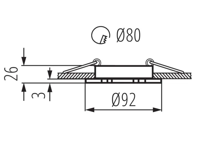 Kanlux Einbaustrahler aus Aluminium BiColor schwarz eloxiert Seidy rund