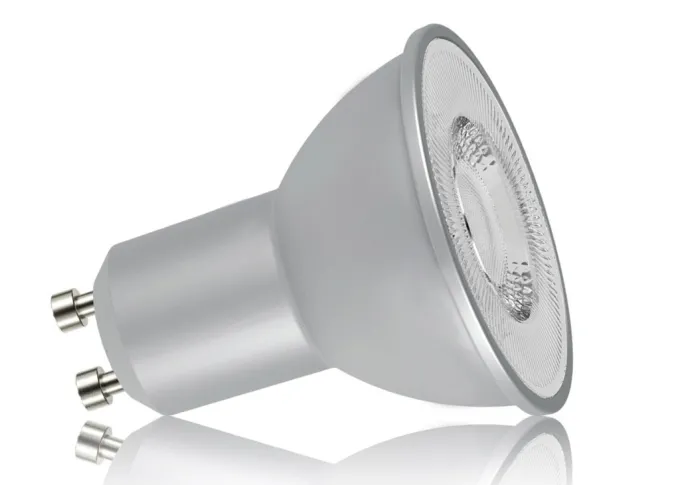 LED Einbaustrahler Set mit Marken GU10 LED Spot Kanlux IQ LEDDIM 7 Watt DIMMBAR schwarzes Kristallglas rund 40 Watt Ersatz
