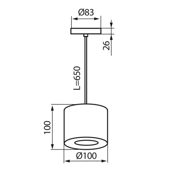 Pendelleuchte Kanlux ALGO GU10 PO-W GU10 weiß