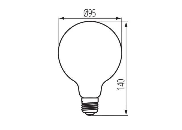Kanlux Filament LED-Leuchtmittel XLED G95 Globe 7W-WW