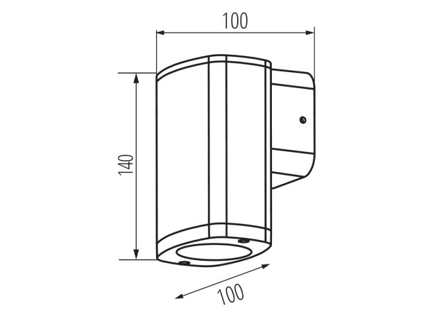 Kanlux Außenleuchte Wandleuchte ZEVI EL 1GU10 G graphit 1 x GU10