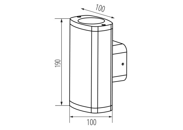 Kanlux Außenleuchte Wandleuchte ZEVI W EL 2GU10 G graphit 2 x GU10 Up&Down