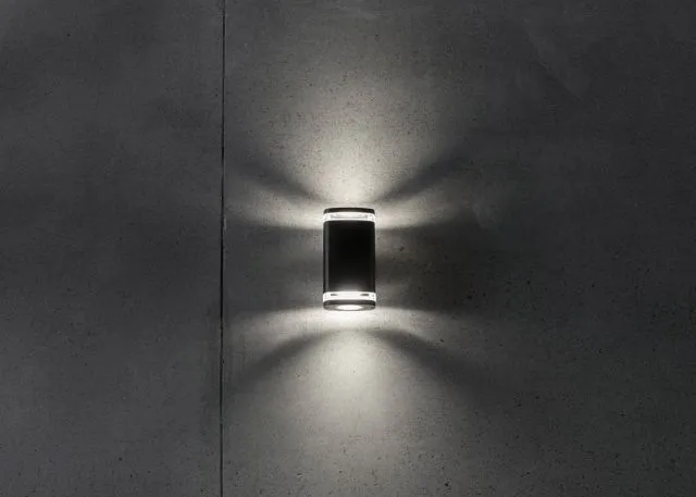 Kanlux Außenleuchte Wandleuchte ZEVI W EL 2GU10 B schwarz 2 x GU10 Up&Down