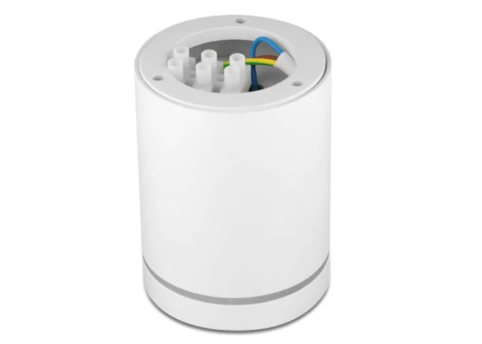 Aluminium Aufbaustrahler Slim weiß rund GU10 Milchglas