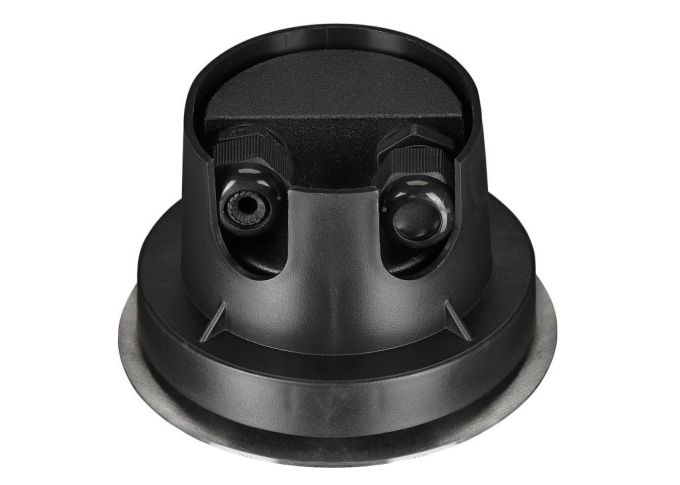 LED Boden-Einbaustrahler eckig kurz für LED Module schwarz matt