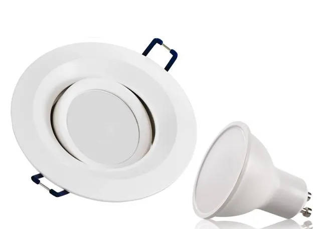 LED Einbaustrahler Set GU10 Aluminium rund weiss matt mit Marken LED Spot Kanlux TOMIV2 7 Watt