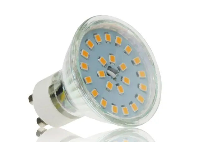 LED Einbaustrahler Set mit Marken GU10 LED Spot ChiliTec 5 Watt Klarglas schwarzes Kristallglas rund 30 Watt Ersatz
