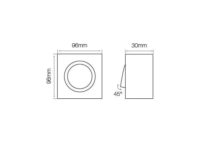 LED line Einbaustrahler CUBO midi Aluminium gebürstet eckig