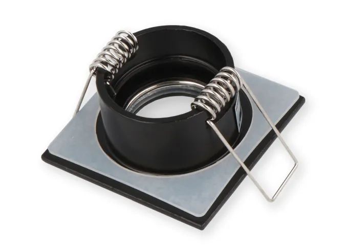 Aluminium Einbaustrahler schwarz matt IP44 Feuchtraum MR11 / GU4 eckig