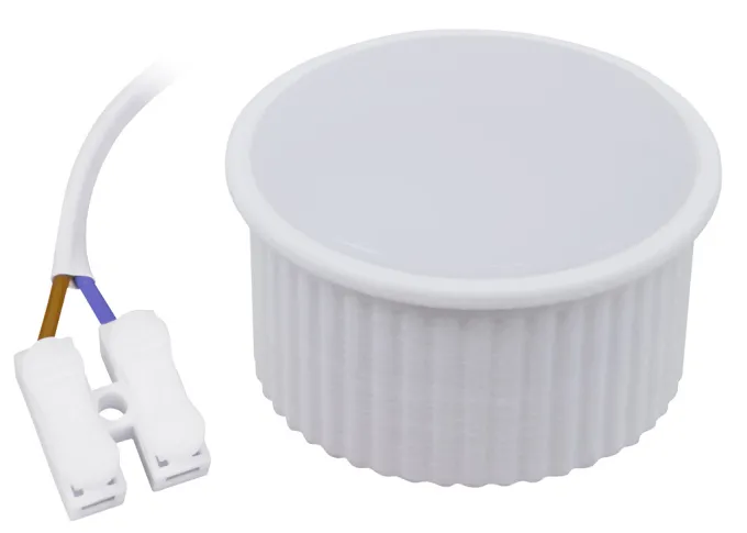 3er LED Einbaustrahler Set extra flach mit Marken Flat LED Spot McShine 5 Watt Alu-Druckguß Rund weiß Klickverschluß Dimmbar 40 Watt Ersatz