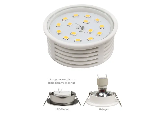 Flat LED Modul McShine, 5W, 400 Lumen, 50x20mm, warmweiß - neutralweiß, dimmbar
