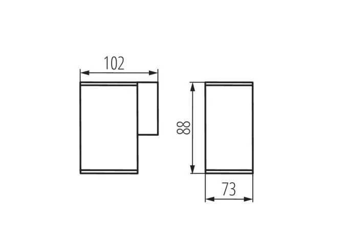 Kanlux Wandleuchte Außenbereich GORI EL 135 D Aluminium GU10