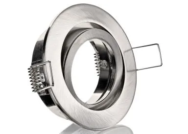 9 x LED Einbaustrahler Set extra flach mit Marken Keramik Flat LED Spot LcLight 5 Watt Alu-Druckguß Rund Klickverschluß 40 Watt Ersatz