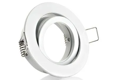 5er LED Einbaustrahler Set extra flach mit Marken Flat LED Spot McShine 5 Watt Alu-Druckguß Rund weiß Klickverschluß Dimmbar 40 Watt Ersatz
