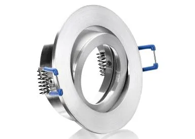 5er LED Einbaustrahler Set extra flach mit Marken Flat LED Spot McShine 5 Watt Aluminium Feinschliff Rund Dimmbar 40 Watt Ersatz