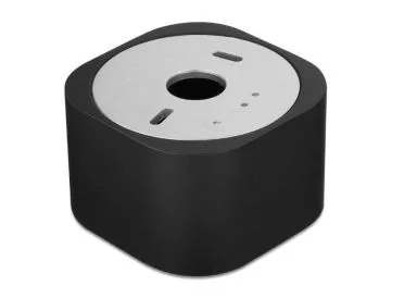 Aluminium Aufbaustrahler gebürstet kurz komplett schwarz abgerundet