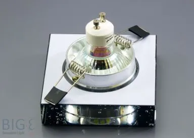 Einbaurahmen schwarzes Kristallglas - 4eckig - Blubber - Schnellspannkopf - vertieft