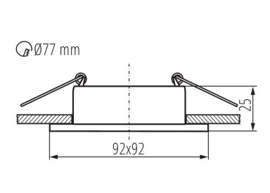 Kanlux Einbaustrahler Deckenleuchte Downlight FELINE DSL B-B schwarz matt eckig doppelter Lichtaustritt