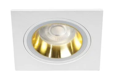 Kanlux Einbaustrahler Deckenleuchte Downlight FELINE DSL G-W weiß matt gold eckig doppelter Lichtaustritt