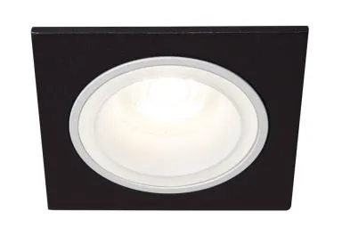 Kanlux Einbaustrahler Deckenleuchte Downlight FELINE DSL W-B schwarz weiß matt eckig doppelter Lichtaustritt
