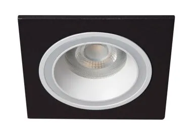 Kanlux Einbaustrahler Deckenleuchte Downlight FELINE DSL W-B schwarz weiß matt eckig doppelter Lichtaustritt